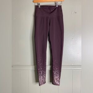 Z by Zobha Splatter Shine High Waist Workout Leggings Womens Size Medium
